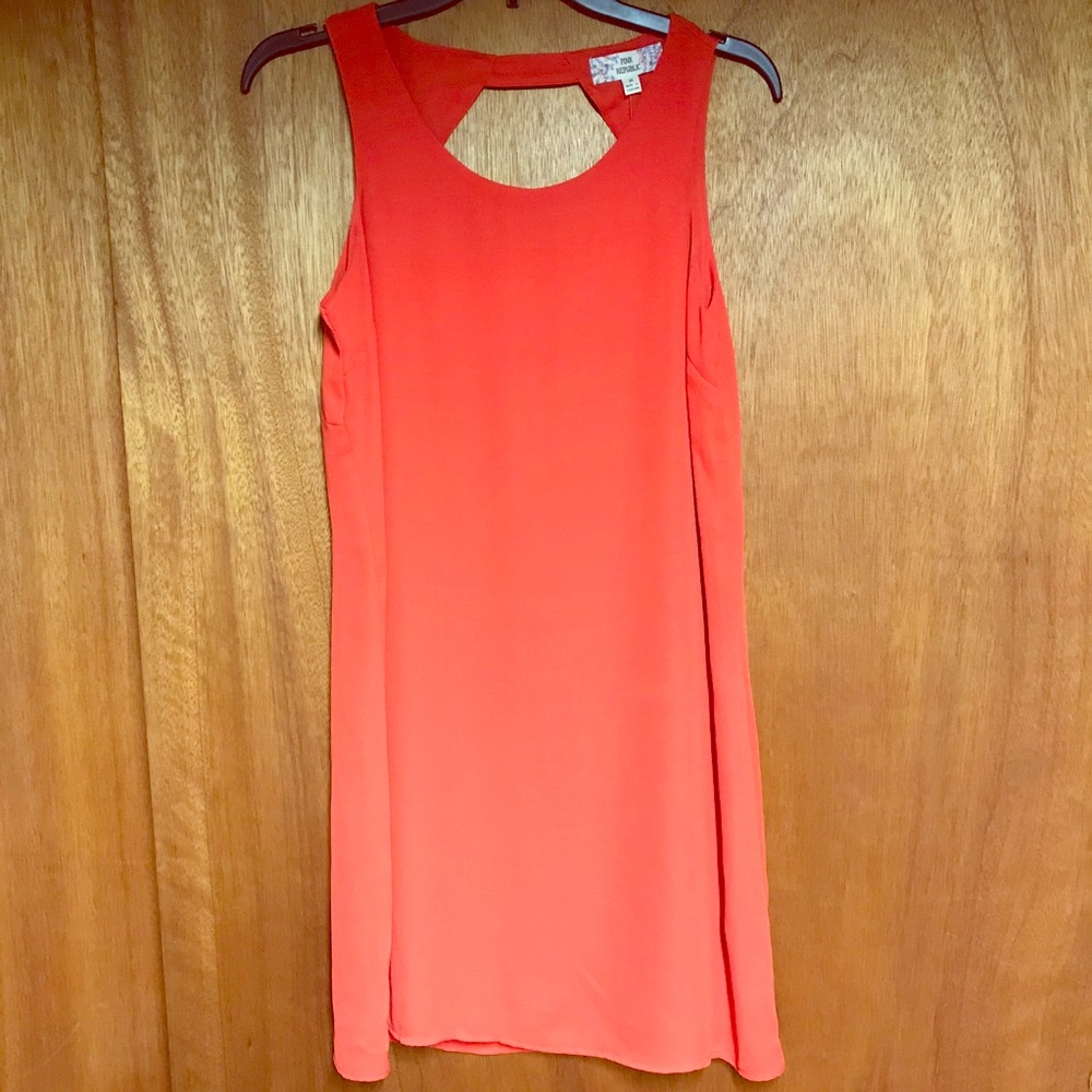 Red shift dress